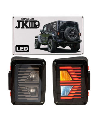 JEEP WRANGLER JK 2007-2018 FANALI POSTERIORI LED MODELLO ARROW (Cod. AP-35553_A4x4)