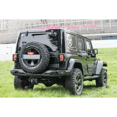 JEEP WRANGLER JK 2007-2018 FANALI POSTERIORI LED MODELLO ARROW (Cod. AP-35553_A4x4)