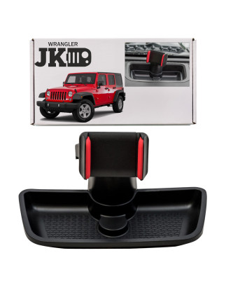 JEEP WRANGLER JK 2007-2018 SUPPORTO TELEFONO PER CONSOLE CENTRALE (Cod. AP-35556_A4x4)