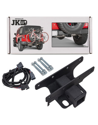 JEEP WRANGLER JK 2007-2018 SUPPORTO PER GANCIO 2'' CON CABLAGGIO (Cod. AP-35629_A4x4)