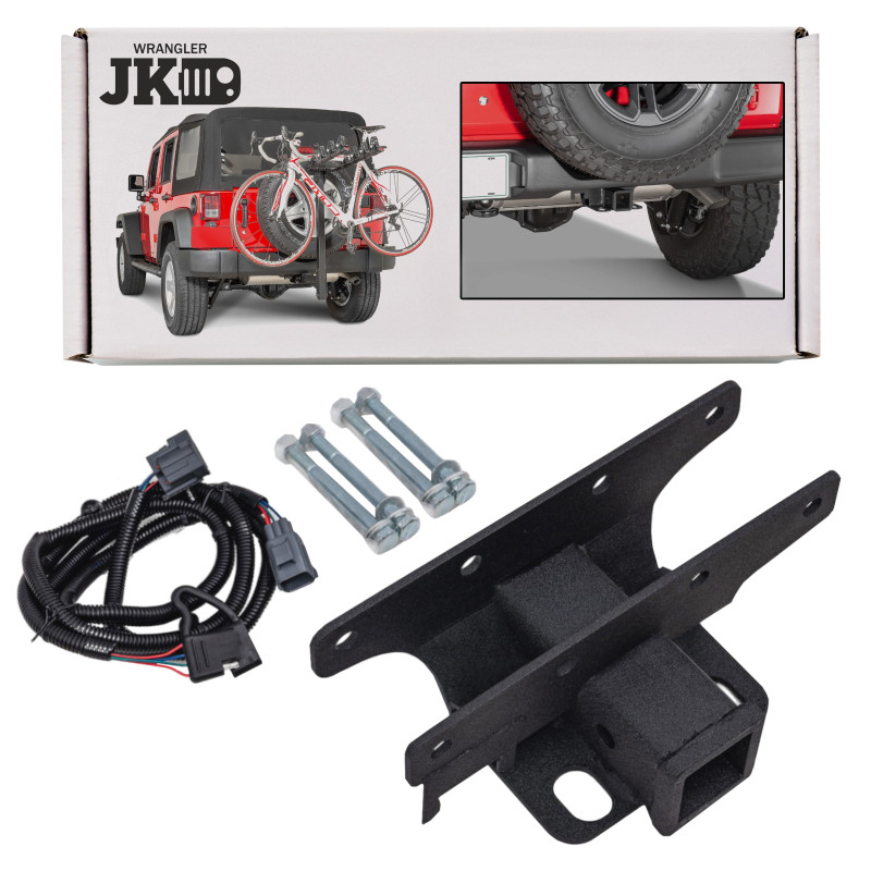 JEEP WRANGLER JK 2007-2018 SUPPORTO PER GANCIO 2'' CON CABLAGGIO (Cod. AP-35629_A4x4)