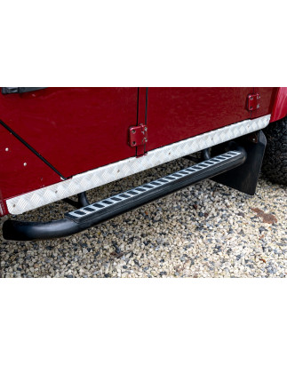 LAND ROVER DEFENDER 110 PEDANE LATERALI SOTTOPORTA TUBI STILE SVX ARGENTO LR008379 (Cod. AP-35656_A4