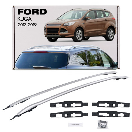 FORD KUGA MK2 II 2013-2019 BARRE LONGITUDINALI TETTO ARGENTO OEM DJ5Z7855100BA (Cod. AP-36363_A4x4)