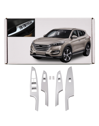 HYUNDAI TUCSON III 2015-2020 DECORATIVE CORNICI INTERRUTTORI FINESTRINI (Cod. AP-36516_A4x4)