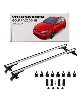 VOLKSWAGEN GOLF 7 VII 5G 2012-2020 HATCHBACK PORTAPACCHI TETTO TRAVERSE BASE 120 CM (Cod. AP-36741_A