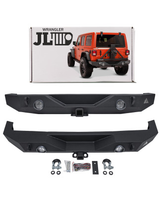 JEEP WRANGLER JL 2018+ PARAURTI POSTERIORE LARGO PARAMOUNT CON LUCI LED 12W (Cod. AP-36814_A4x4)