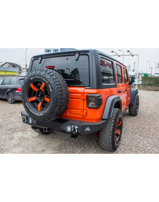 JEEP WRANGLER JL 2018+ PARAURTI POSTERIORE LARGO PARAMOUNT CON LUCI LED 12W (Cod. AP-36814_A4x4)