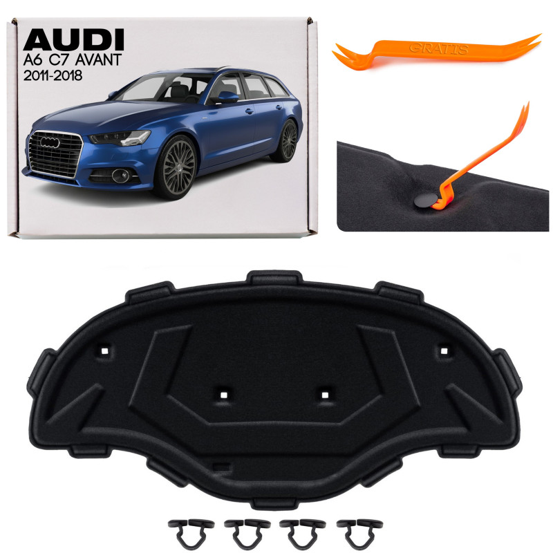 AUDI A6 C7 AVANT 2011-2018 PANNELLO FONOASSORBENTE COFANO CON KIT CLIP 4G0863825 (Cod. AP-39433_A4x4