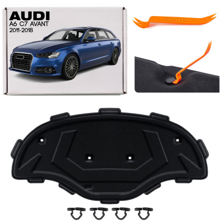 AUDI A6 C7 AVANT 2011-2018 PANNELLO FONOASSORBENTE COFANO CON KIT CLIP 4G0863825 (Cod. AP-39433_A4x4