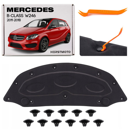 MERCEDES B-CLASS W246 2011-2018 PANNELLO FONOASSORBENTE COFANO A2466820126 (Cod. AP-39435_A4x4)