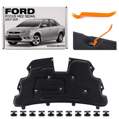 FORD FOCUS MK2 II 2007-2011 berlina RESTYLING PANNELLO FONOASSORBENTE COFANO 1519736 (Cod. AP-39438_