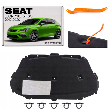 SEAT LEON MK3 III 5F 2012-2020 SC PANNELLO FONOASSORBENTE COFANO 5F0863831E (Cod. AP-39442_A4x4)