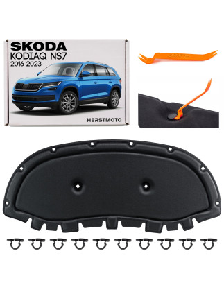 SKODA KODIAQ E NS7 2016-2023 PANNELLO FONOASSORBENTE COFANO 565863831 (Cod. AP-39443_A4x4)