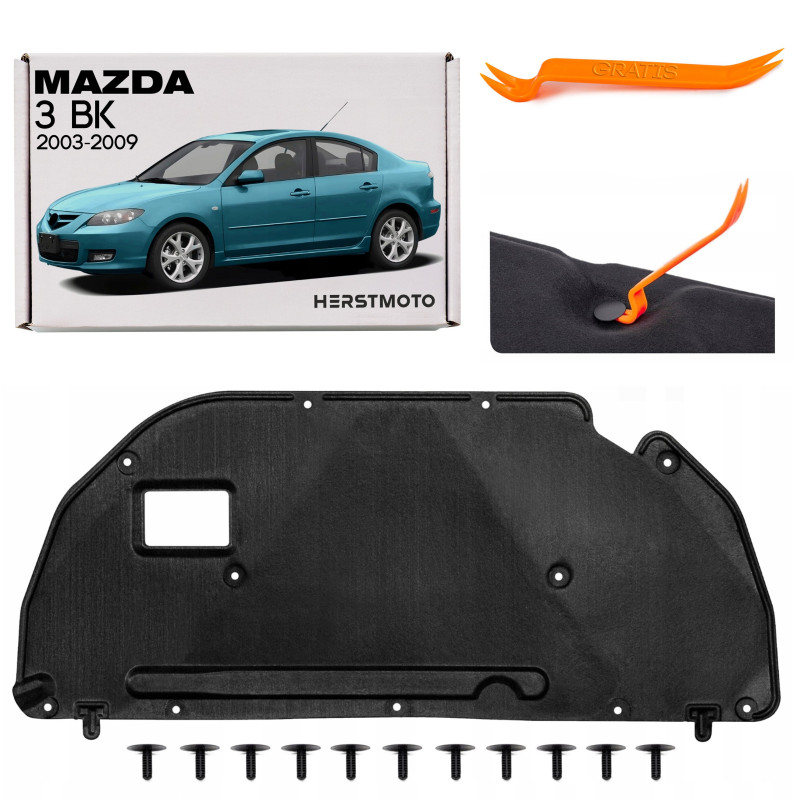 MAZDA 3 E BK 2003-2009 PANNELLO FONOASSORBENTE COFANO B33H56681B (Cod. AP-39447_A4x4)