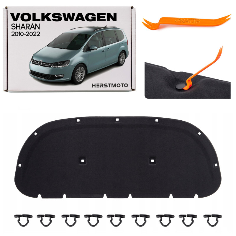 VOLKSWAGEN SHARAN 2010-2022 PANNELLO FONOASSORBENTE COFANO 7N0863831 (Cod. AP-39454_A4x4)