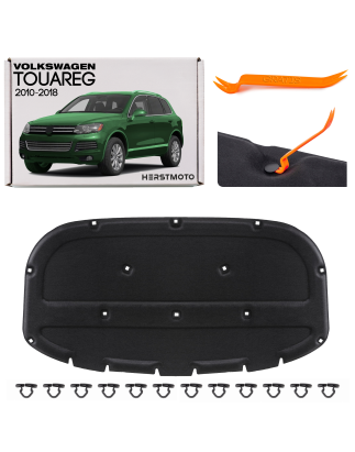 VOLKSWAGEN TOUAREG II 2010-2018 PANNELLO FONOASSORBENTE COFANO CON CLIP 7P6863831A (Cod. AP-39456_A4