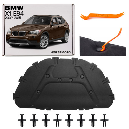 BMW X1 E E84 2009-2015 PANNELLO FONOASSORBENTE COFANO KIT CON CLIP 51481234000 (Cod. AP-39460_A4x4)
