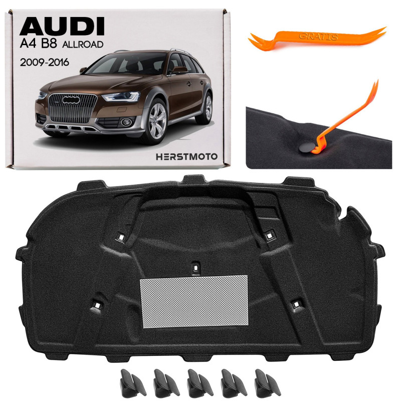 AUDI A4 B8 ALLROAD 2009-2016 PANNELLO FONOASSORBENTE COFANO KIT CON CLIP 8T0863825H (Cod. AP-39432_A