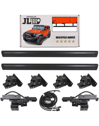 JEEP WRANGLER JL 2018+ 4D PEDANE LATERALI SOTTOPORTA ELETTRICI (Cod. AP-43752_A4x4)