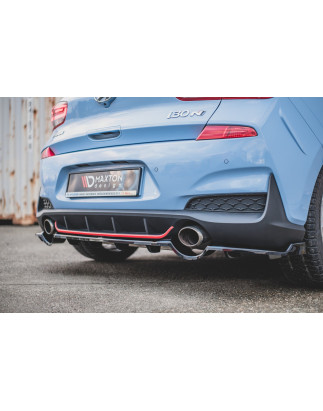 Splitter posteriore (con barre verticali) Hyundai I30 N Mk3  (Cod. M-HY-I30-3-N-RD1G+RD2G)