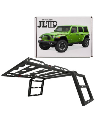 JEEP WRANGLER JL 2018+ PORTAPACCHI TETTO CON SCALETTA ACCIAIO (Cod. AP-44030_A4x4)