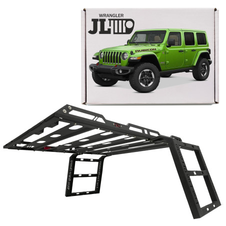 JEEP WRANGLER JL 2018+ PORTAPACCHI TETTO CON SCALETTA ACCIAIO (Cod. AP-44030_A4x4)