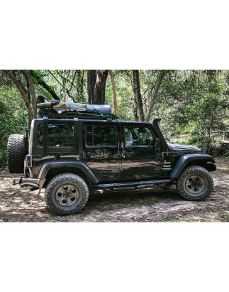 JEEP WRANGLER JL 2018+ PORTAPACCHI TETTO CON SCALETTA ACCIAIO (Cod. AP-44030_A4x4)