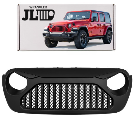 JEEP WRANGLER JL 2018+ MASCHERINA RADIATORE MASCHERINA NERO (Cod. AP-44031_A4x4)