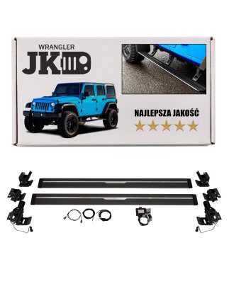 JEEP WRANGLER JK 2007-2018 4D PEDANE LATERALI SOTTOPORTA ELETTRICI (Cod. AP-44071_A4x4)