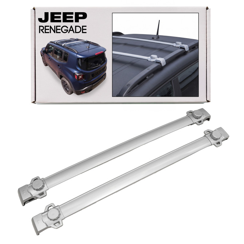 JEEP RENEGADE BARRE TRASVERSALI ARGENTO OEM 5-RRCB-JREN14-OE (Cod. AP-44075_A4x4)