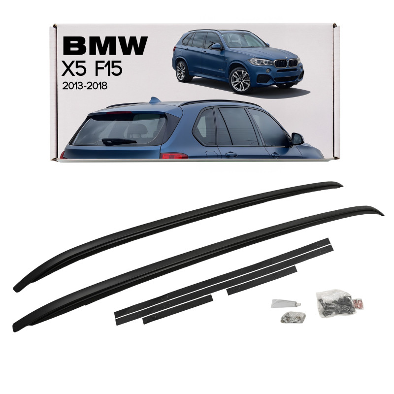 BMW X5 F15 2013-2018 BARRE LONGITUDINALI TETTO NERI 7295815 / 7295816 (Cod. AP-44076_A4x4)
