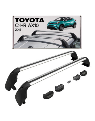 TOYOTA C-HR AX10 2016+ BARRE TRASVERSALI ARGENTO OEM PW30110001 (Cod. AP-44081_A4x4)