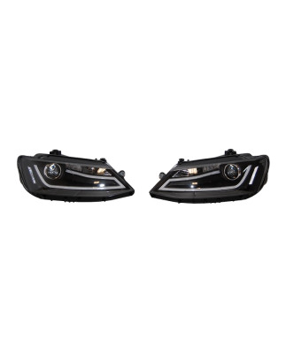 Fari Day Light Volkswagen Jetta 11 Black (Cod. E-FAW123)