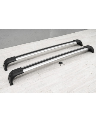 LAND ROVER DISCOVERY 3 L319 2004-2009 BARRE TRASVERSALI PER RAIL TETTO ARGENTO STILE OEM VPLAR0001 (