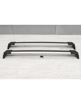 LAND ROVER DISCOVERY 3 L319 2004-2009 BARRE TRASVERSALI PER RAIL TETTO ARGENTO STILE OEM VPLAR0001 (