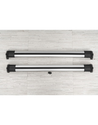 LAND ROVER DISCOVERY 3 L319 2004-2009 BARRE TRASVERSALI PER RAIL TETTO ARGENTO STILE OEM VPLAR0001 (