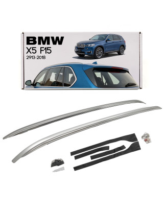 BMW X5 F15 2013-2018 BARRE LONGITUDINALI TETTO ARGENTO 7295813 / 7295814 STILE OEM (Cod. AP-44088_A4