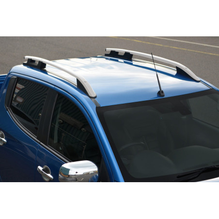MITSUBISHI L200 V TRITON 2015+ BARRE LONGITUDINALI TETTO ARGENTO (Cod. AP-44089_A4x4)