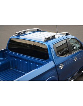 MITSUBISHI L200 V TRITON 2015+ BARRE LONGITUDINALI TETTO ARGENTO (Cod. AP-44089_A4x4)