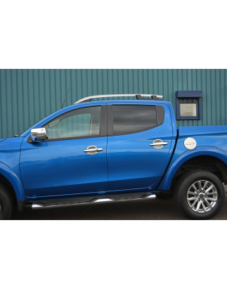 MITSUBISHI L200 V TRITON 2015+ BARRE LONGITUDINALI TETTO ARGENTO (Cod. AP-44089_A4x4)