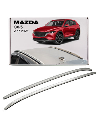 MAZDA CX-5 II KF 2017-2025 BARRE LONGITUDINALI TETTO ARGENTO OEM 00008LR09 (Cod. AP-44092_A4x4)