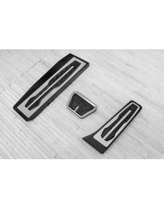 BMW SERIA 1 F20 2011-2019 RIVESTIMENTI PER PEDALI APPLICATI CAMBIO AUTOMATICO (Cod. AP-45104_A4x4)