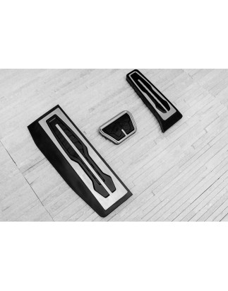 BMW SERIA 1 F20 2011-2019 RIVESTIMENTI PER PEDALI APPLICATI CAMBIO AUTOMATICO (Cod. AP-45104_A4x4)
