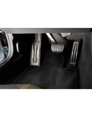 BMW SERIA 1 F20 2011-2019 RIVESTIMENTI PER PEDALI APPLICATI CAMBIO AUTOMATICO (Cod. AP-45104_A4x4)