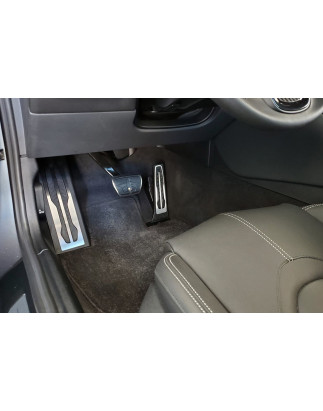 BMW SERIA 1 F20 2011-2019 RIVESTIMENTI PER PEDALI APPLICATI CAMBIO AUTOMATICO (Cod. AP-45104_A4x4)