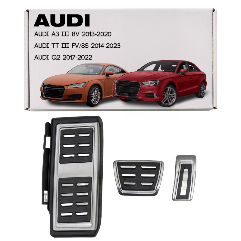 AUDI COPRIPEDALI CAMBIO AUTOMATICO PER PEDALI APPLICATI (Cod. AP-45125_A4x4)