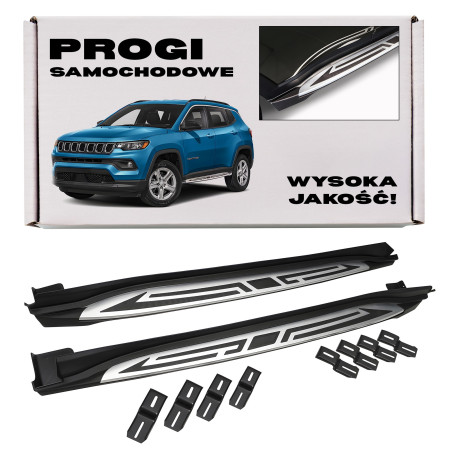 JEEP COMPASS II MP 2017+ PEDANE LATERALI SOTTOPORTA (Cod. AP-45130_A4x4)
