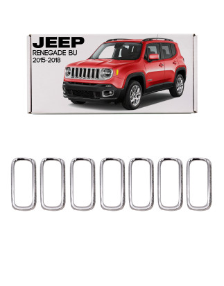JEEP RENEGADE E BU 2015-2018 PRE-RESTYLING INSERTI MASCHERINA CROMATO 5XB16TZZAA (Cod. AP-45211_A4x4