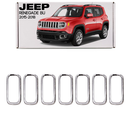 JEEP RENEGADE E BU 2015-2018 PRE-RESTYLING INSERTI MASCHERINA CROMATO 5XB16TZZAA (Cod. AP-45211_A4x4