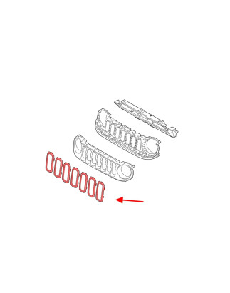 JEEP RENEGADE E BU 2015-2018 PRE-RESTYLING INSERTI MASCHERINA NERI 5XB16TZZAA (Cod. AP-45212_A4x4)